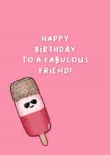 Fab ice cream friend birthday card created by Back to the drawing board illustration 