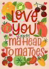 Classic Valentine's Day Card - Head Tomatoes created by Nicola B Studio