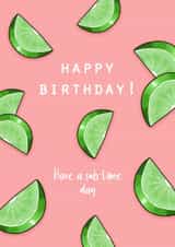 Have a sublime bday! fruit pun birthday card created by Back to the drawing board illustration 