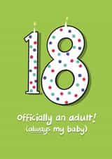 Classic Birthday Card - 18th - Always My Baby created by Palette&Petal 