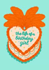Fun Birthday Card - Taylor Swift - Heart Cake created by Pink Peach Cards