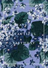Prettyl Birthday Card – Botanical Blue Florals created by Ohh Deer