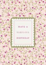 Pretty Birthday Card – Pink Ditsy Florals created by Ohh Deer