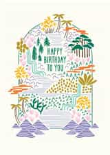 Arty Birthday Card - Tropical Trees created by Ohh Deer