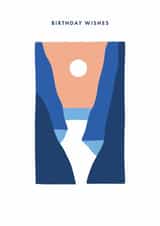 Arty Birthday Card - Sunset Cliffs created by Ohh Deer