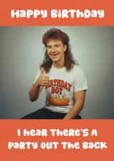 Funny Mullet Birthday Card for him created by Party At The Back