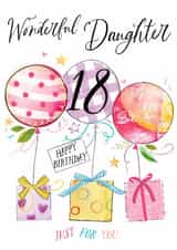 Traditional Birthday Card - 18th - For Daughter created by Katie Phythian Design