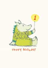 Cute Birthday Card - 1st - Little Monster created by Paper Bird