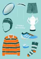 Classic Birthday Card - Rugby Essentials created by Ohh Deer