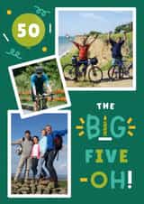 Personalised Birthday Photo Card created by Joanne Hawker - Classic Birthday Photo Card - 50th - Big Five-Oh!