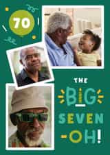 Personalised Birthday Photo Card created by Joanne Hawker - Classic Birthday Photo Card - 70th - Big Seven-Oh!
