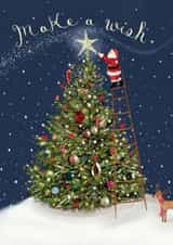 Classic Christmas Card - Make A Wish - Christmas Tree created by Love Lucy Illustration
