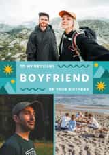 Personalised Birthday Photo Card created by Joanne Hawker - Classic Birthday Photo Card - Brilliant Boyfriend
