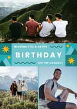 Personalised Birthday Photo Card created by Joanne Hawker - Classic Birthday Photo Card - Hip Hip Hooray!