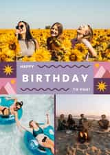 Personalised Birthday Photo Card created by Joanne Hawker - Classic Birthday Photo Card - For Her
