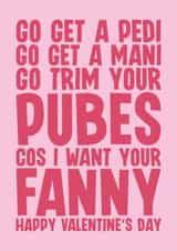 Rude Valentine's Day Card - I Want Your Fanny created by Blind Faith