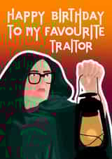 Funny Birthday Card - The Celebrity Traitors - Alan Carr created by Pink Peach Cards
