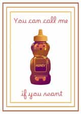 You can call me honey Taylor Swift inspired cute honey bear card created by Lucy Hughes