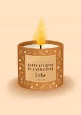 Classic Birthday Card - For Sister - Autumn Candle created by Fliss Muir