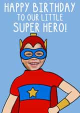 Personalised Birthday Photo Card created by OhJaye - Cute Birthday Card - Our Little Superhero