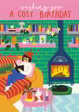 Cute Birthday Card - For Her - Cosy Birthday created by AbiGoLucky