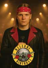 Fun Birthday Card - Guns N' Roses - Axl Rose created by ShortRound888