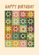 Classic Birthday Card - Quilt Style - Patchwork created by URGHH Card Co.