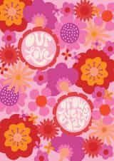 Funky Valentine's Day/Anniversary Card - 1970s Inspired Design - Our Love Grows Every Day created by Raspberry Blossom