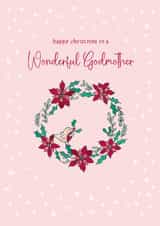 Traditional Christmas Card - For Godmother - Wreath created by Molly Mae