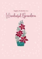 Traditional Christmas Card - For Grandma - Flowers created by Molly Mae