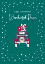 Traditional Christmas Card - For Papa - Vintage Car created by Molly Mae