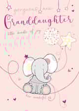 Traditional New Baby Card - For Granddaughter - Little Bundle Of Happiness created by Molly Mae