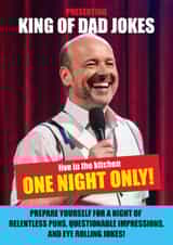 Funny Birthday Card - Dad Jokes - Stand Up Comedian created by AbiGoLucky