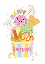 Cute Birthday Card - For Her - Ice Cream created by Helen Thompson