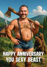 Funny Anniversary Card - Sexy Beast created by Picardso