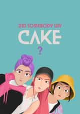 Funny Birthday Card - K-Pop Demon Hunters - Cake created by Sian Moore Illustration