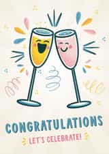 Cute Congratulations Greeting Card for your Best Friend. created by LuxeLumination