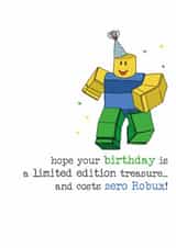 Cute Birthday Card - Roblox - Robux created by Dandelion Stationery