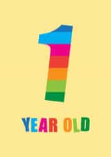 1 Year Old Birthday Age Card created by mrs L cards