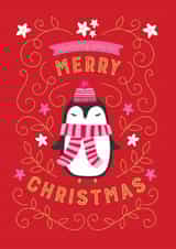 Cute Christmas Card - Festive Penguin created by Mifkins