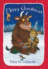 Classic Christmas Card – The Gruffalo Time to Celebrate – Festive Family Design created by Danilo