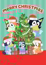 Cute Christmas Card – Bluey Merry Christmas – Family Tree Design created by Danilo