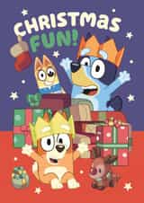 Fun Christmas Card – Bluey Christmas Fun – Festive Gift Design created by Danilo