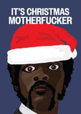 Rude Pulp Fiction Christmas Card - Jules Winnfield created by Hello Sausage