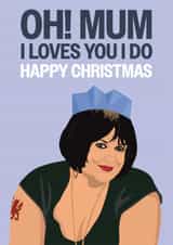 Funny Gavin and Stacey Christmas card featuring Nessa Jenkins. Oh! created by Hello Sausage