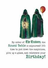Fun Birthday Card - The Traitors created by Dandelion Stationery