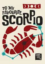 Classic Birthday Card - Favourite Scorpio created by Colin Stevens