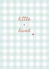 Classic New Baby Card - Little And Loved - Baby Boy created by Peony & Pangolin