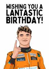 Funny Birthday Card - Lando Norris - F1 created by Sundiva Designs