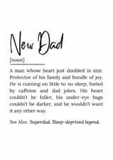 New Dad Definition – Funny and Heartwarming Quote created by Udad Designs